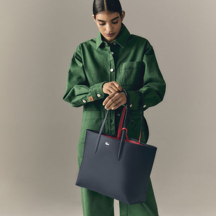 Anna Reversible Tote with Pouch Women - Blue - Lacoste - Bags