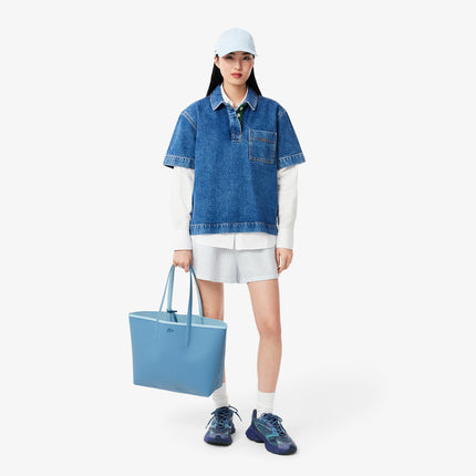 Anna Reversible Tote with Pouch Women - Blue - Lacoste - Bags