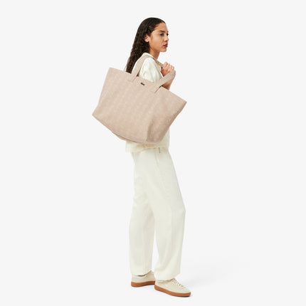 XL Summer Pack Jacquard Motif Tote Unisex - Beige - Lacoste - Bags