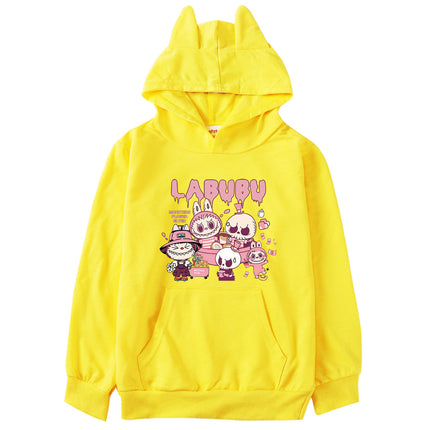 Labubu  Hoodie Kids Comic Graphic Sweatshirt Teenager Boys Fashion Streetwear Baby Girls Pullover Coats Children Clothing