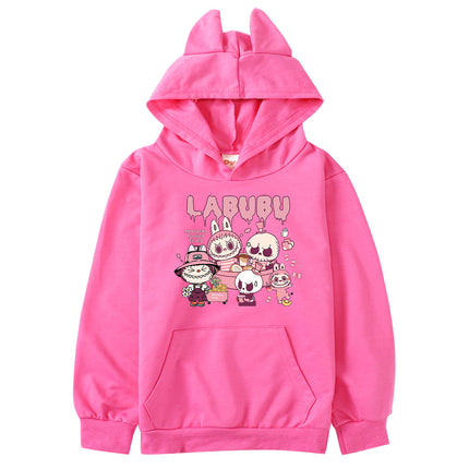 Labubu  Hoodie Kids Comic Graphic Sweatshirt Teenager Boys Fashion Streetwear Baby Girls Pullover Coats Children Clothing