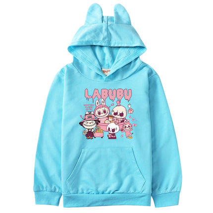 Labubu  Hoodie Kids Comic Graphic Sweatshirt Teenager Boys Fashion Streetwear Baby Girls Pullover Coats Children Clothing