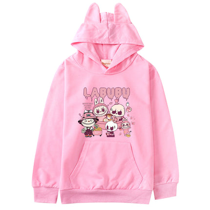 Labubu  Hoodie Kids Comic Graphic Sweatshirt Teenager Boys Fashion Streetwear Baby Girls Pullover Coats Children Clothing