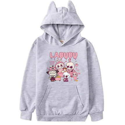 Labubu  Hoodie Kids Comic Graphic Sweatshirt Teenager Boys Fashion Streetwear Baby Girls Pullover Coats Children Clothing