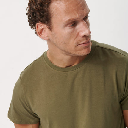 Oliven crew neck bambus T-shirt