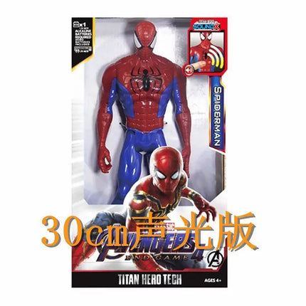 Hot 30cm Marvel Figure Avengers Endgame Captain Justice Sound Led Light Super Hero Dolls Toys Pvc Action Figure Model Kids Toy
