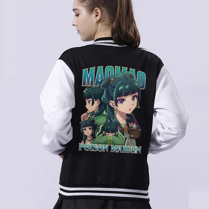 The Apothecary Diaries MAOMAO Printing Baseball Jacket Men Women Fashion Hip Hop Baseball Jersey Autumn Winter Casual Jacket
