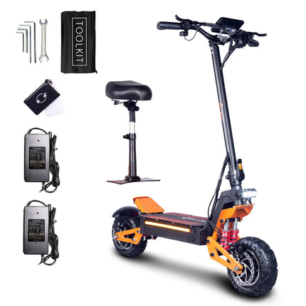 TOURSOR X5 Adult Electric Scooter 2500W*2 Dual Motor Electric Scooter 52V 26AH 11-inch Road Tires City Electric Scooter