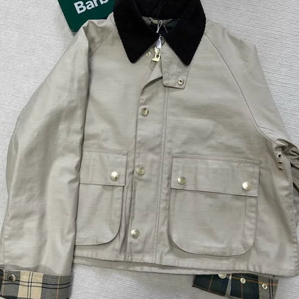 B@r cooperation autumn and winter hunting unwaxed short jacket