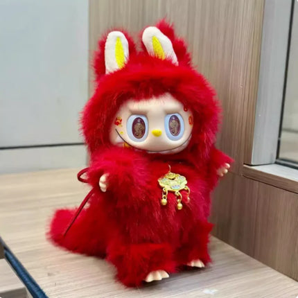 1: 1new Labubu  Snake Year Limited Edition Zimomo Red Little Leader Series Vinyl Plush Doll For Collection And Gift To Children