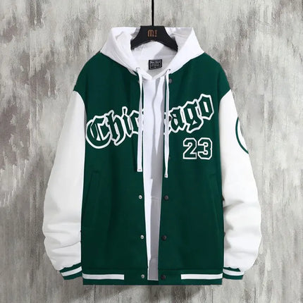 Men's Spring and Autumn Seasons Fashion Brand American Baseball Coat Loose Casual   Jackets for Men