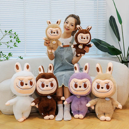25/35/45cm Labubu Cartoon Ragdoll Plush Toys Mink Cute Rabbit Ragdoll Accompany Sleep Plush Toy Pillow Children Xmas Gifts 