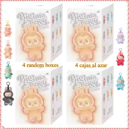 New Labubu Blind Box Have A Seat Series BIG INTO ENERGY Flocking Model Toy  Kawaii Monster 3rd Keychain  Decorations Gift