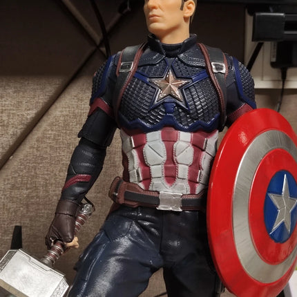 54cm Anime Captain America Figure marvel Avengers Ornaments Exquisite And Lifelike Collection Model Desktop Decor Boys Gifts