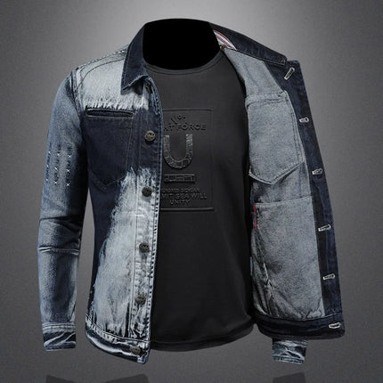 The Main Promotion of New Top Coat Spring and Autumn New Trend with All The Fashionable Handsome Denim Jacket Men's Clothing
