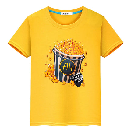 Merch A4 Lamb print t shirt for kids boy 10year Tops 100%Cotton Tees Vlad A4 anime Short pride tshirt y2k one piece girl clothes
