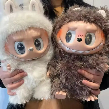 38cm Zimomo Big Angel The Monster Labubu Series Blind Box Replica Creative Plush Doll Figure Vinyl Pendant Ornament Collect Gift