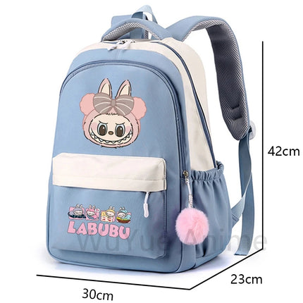 Cute Cartoon Printed Backpack Student Kid Schoolbag Women Large Capacity Waterproof Bookbag Kid Birthday Gift Travel Bag Mochila