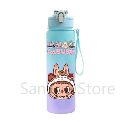 750Ml Cute Cartoon Printed Water Bottle Teenger Student Large Capacity Drinking Portable Outdoor Sport Water Cup Kid Gift