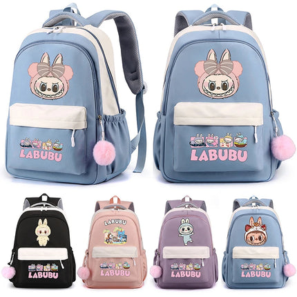 Cute Cartoon Printed Backpack Student Kid Schoolbag Women Large Capacity Waterproof Bookbag Kid Birthday Gift Travel Bag Mochila