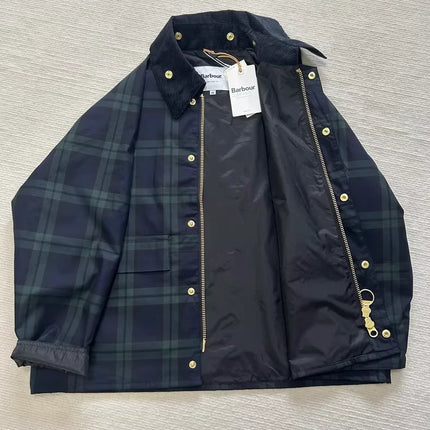 B@r Green Plaid Jacket