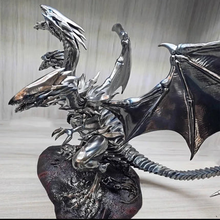 25CM Yu-Gi-Oh Figure Blue-Eyes White Dragon Figure With Light Pvc Statue Model High Quality Collection Room Decoration Toys Gift