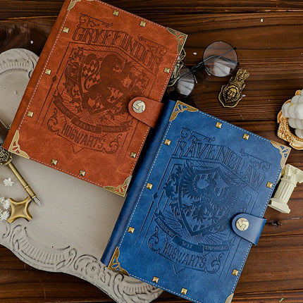 A5 B5 Harryed Potters Notebook Hogwarts Loose-leaf Vintage Kraft Notepad Gryffindor Slytherin Ravenclaw Hufflepuff Document Book