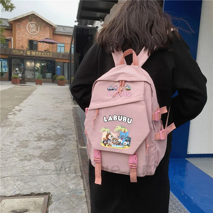 Cartoon Printed Backpack Lightweight Bookbag Student Children Waterproof Schoolbag Large Capacity Bagpack Women Travel Bag Gift