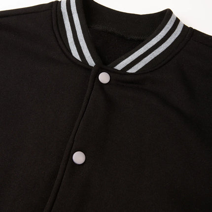 The new 2024 fall men's long sleeve baseball uniform windproof bicycle jacket solid zipper casual jacket
