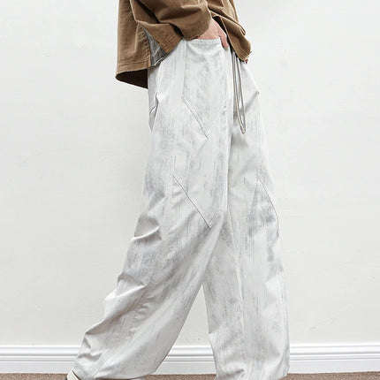 2025 Spring Summer Men's Sweatpants Korean Fashion Wide Leg Baggy Pants 8XL 7XL 6XL Plus Size Loose Straight Trousers Male