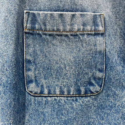 Washed Denim Three-piece Set Vacation Round Neck Three-pocket Edged Jacket Trousers 2025 Spring and Summer New Style Y2k