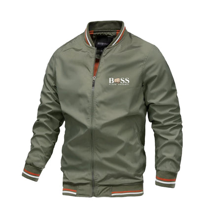 Men's Autumn Jacket Men Spring Striped Coat Over Size Male Windbreaker White Casual Coats Man Bomber Jackets Summer.