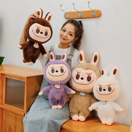 25/35/45cm Labubu Cartoon Ragdoll Plush Toys Mink Cute Rabbit Ragdoll Accompany Sleep Plush Toy Pillow Children Xmas Gifts 