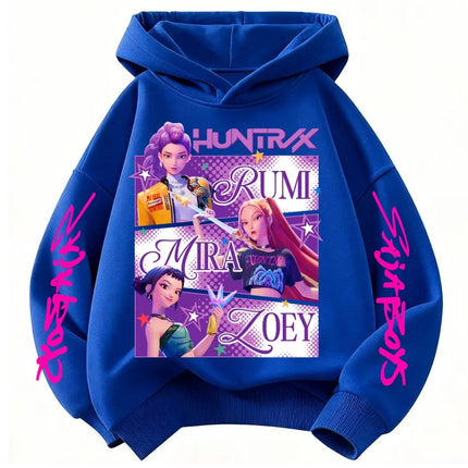 KPop Demon Hunters Huntrix Hoodie Kids Clothes Princess Girls Clothing Fashion Boys Clothes Spring Autumn Sweatshirt Child Tops