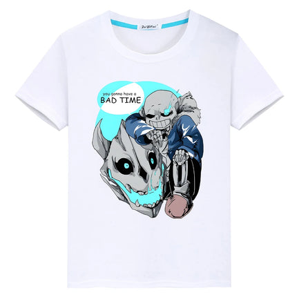 t shirt for kids boy 10years Undertale Game Napstablook Ghost 100%Cotton Tops anime Short tshirt y2k one piece kids clothes girl