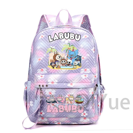 Cute Cartoon Backpack Teenager Girl Zimomo Knapsack Mokoko Charm Junior Student Casual Commute Back To School Waterproof Bags