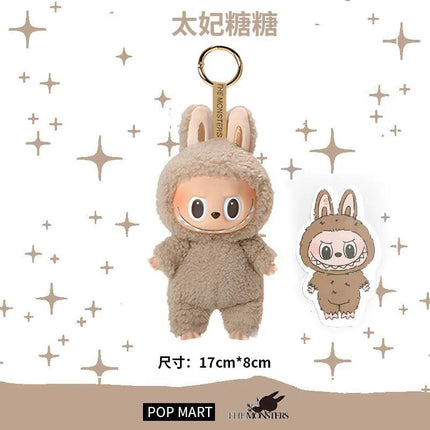 Figura de Anime Labubu Have A Seat, modelo de muñeca colgante de PVC, llavero de réplica de monstruo Kawaii, juguete de regalo d