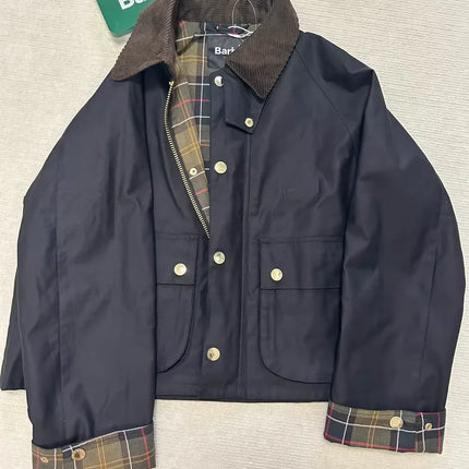B@r cooperation autumn and winter hunting unwaxed short jacket