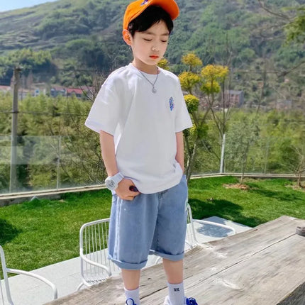 Children's T-shirts Boy Short Sleeve Top Baby T-shirt Kids Infant Tops Clothes Tee Summer Tees Tshirt Boys Lil Male Clothing