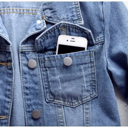 2025 Spring Women’s Denim Jacket Long Sleeve Overcoat Loose Denim Coat Button Outwear Jeans Jackets