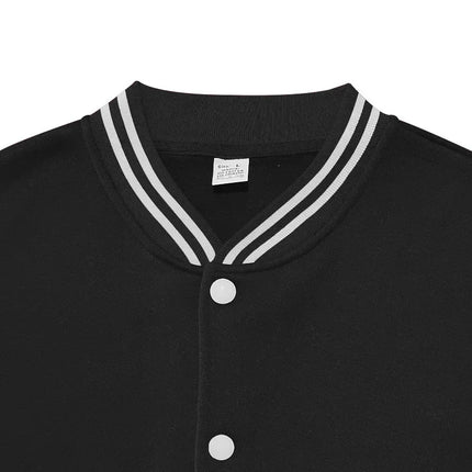 Men's Autumn and Winter Flight Jacket Baseball Jersey Velvet Loose Casual Stand-up Jacket Men Varsity Jacket Coat for Men