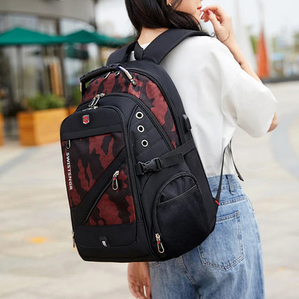 Waterproof Women 17 Inch Laptop Backpack School Bags for Girls USB Charging Bag Fashion Bagpack Men Travel Backpack Male Mochila