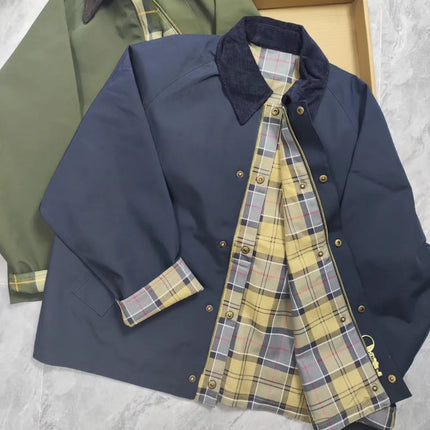 B@r Transporter OS Classic Plaid Men's And Women's Waxless Jacket Short On Both Sides