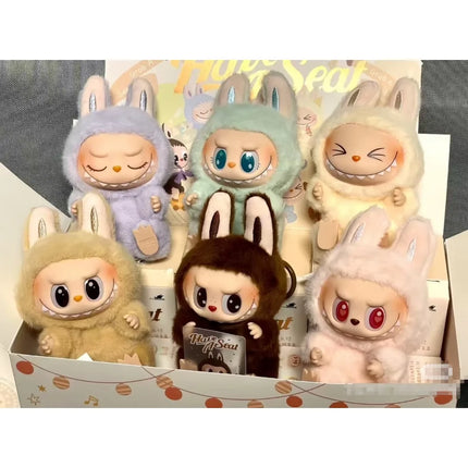 Sitting Party 2.0 Series Macaron Vinyl Face Pendant Doll Room Decor Keychain Collection Model Children Toys Gift