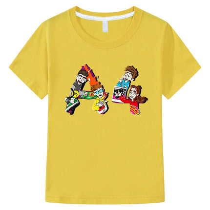 Футболка A4 TEAM Short Sleeve Children T Shirts Summer 100% Cotton Boy Girl vlad a4 Lamba Shirt Tops Casual y2k kids clothes