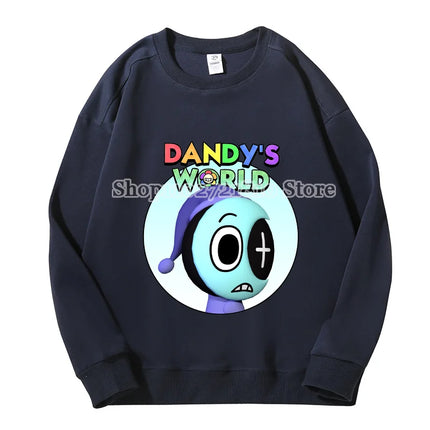 Dandys World Sweatshirt Spring Autumn Men Women Anime Cartoon Fashion Tops Round Neck Dropped Shoulders Pullover Long Sleeves