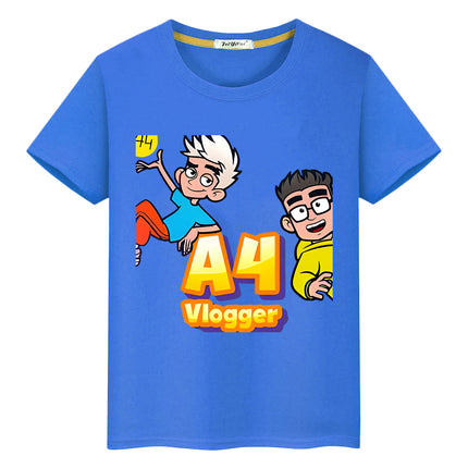 мерч A4 Print pride tshirt boys Kawaii Short Tops anime Tees y2k one piece Влад Бумага А4 100% Cotton T-shirt  kids clothes girl