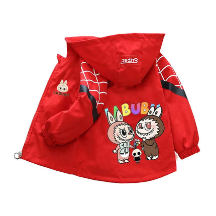Kids labubu Clothes Autumn Baby Boys Girls Jacket Fashion Cartoon Stitch Print Outerwear for Kids Clothes Children Summer Coat