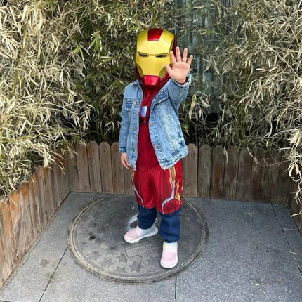 2025 Hot Marvel Avengers Iron Man Helmet Adult Kids Model Cosplay 1:1 Light Led Ironman Mask Action Figure Toys Birthday Gifts