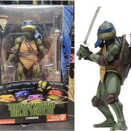 Ninja Turtle Anime Action Figure, Neca 1990 Film Version, Edição limitada, Estátua de PVC, Presentes de Aniversário do Menino